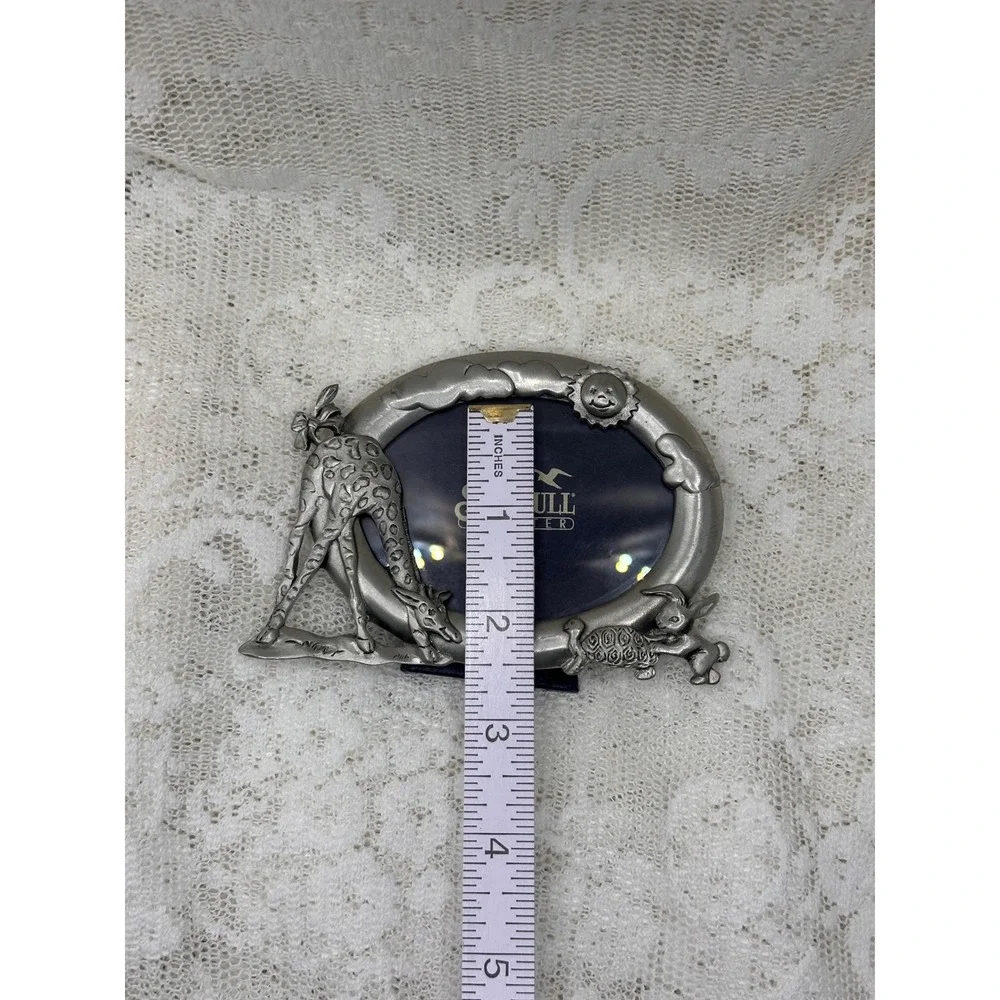 Seagull Pewter Giraffe Turtle Rabbit Oval Nursery Picture Frame Canada Vintage